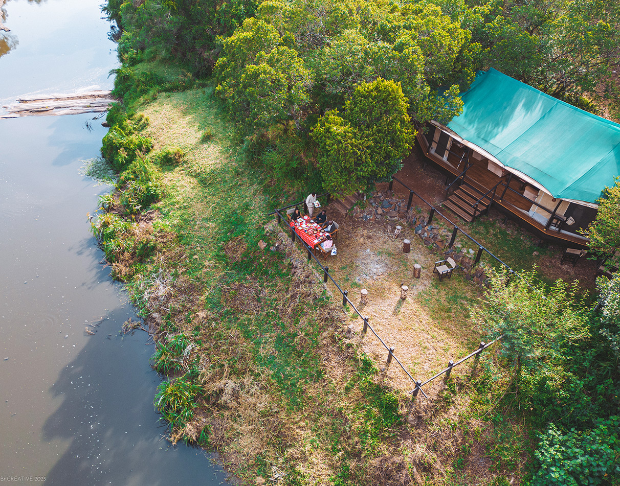Aerial view of Soroi Mara Private Wing Camp