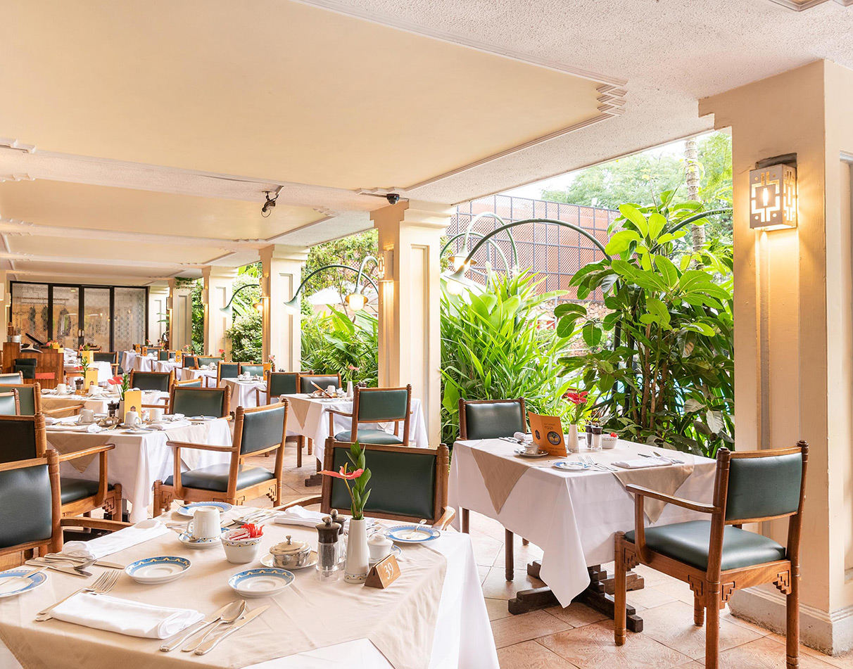 Breakfast setup at Nairobi Serena Hotel