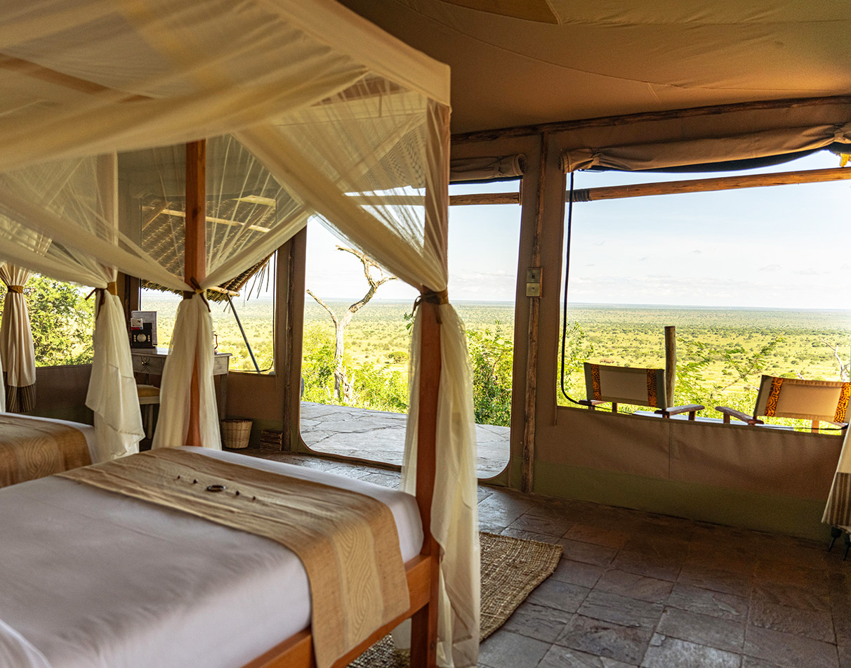 Guest bedroom at Soroi Cheetah Camp