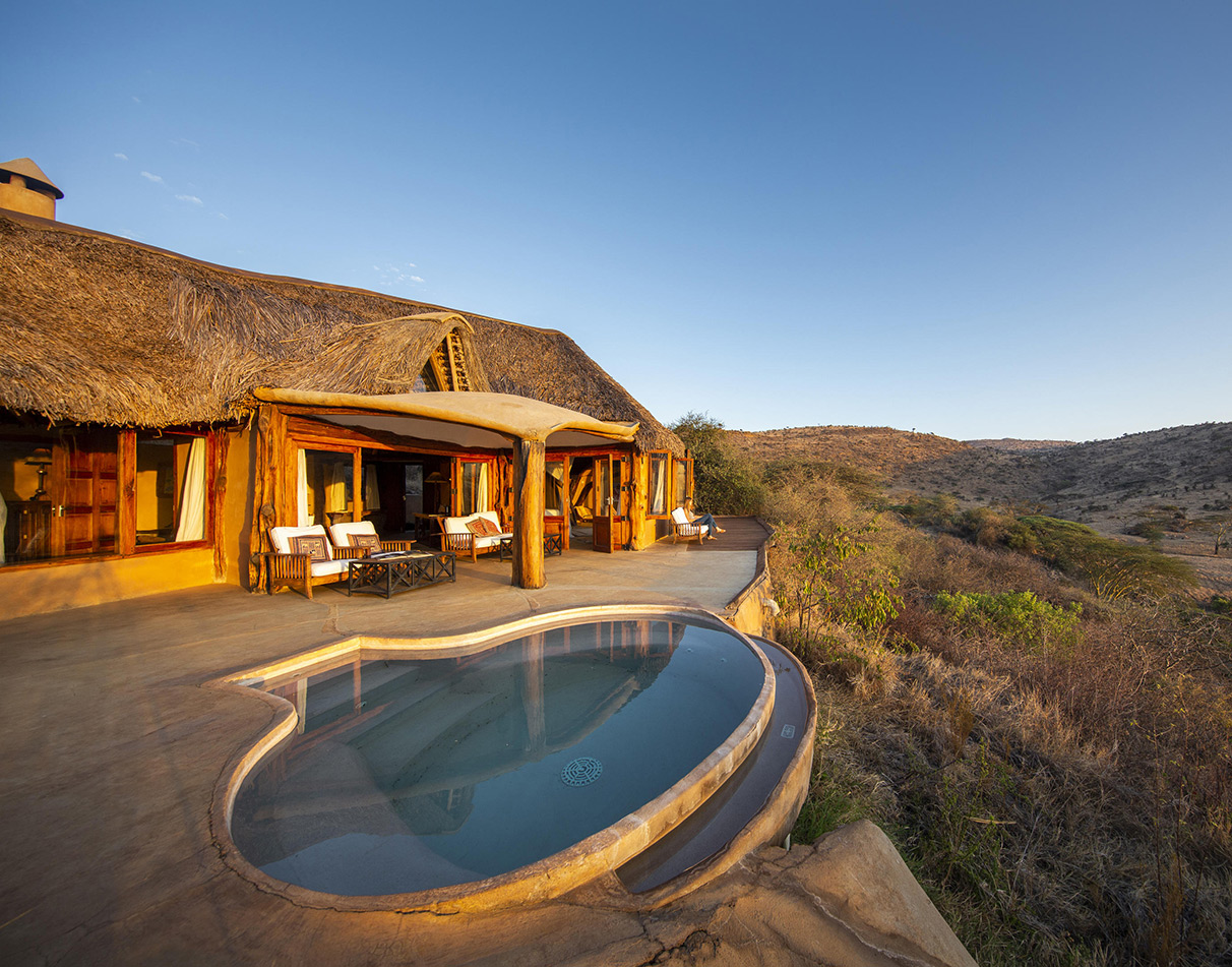 The swimming pool at Lewa Wilderness Camp