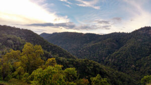The Nguruman Escarpment in Kenya at sunset