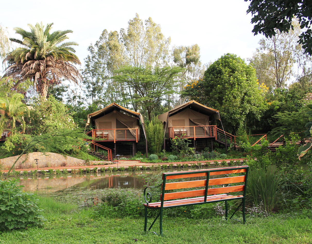 Guest tents at Wildebeest Eco Camp in Nairobi