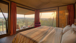 Tent with a view at Eagle View Camp in Mara Naboisho Conservancy.