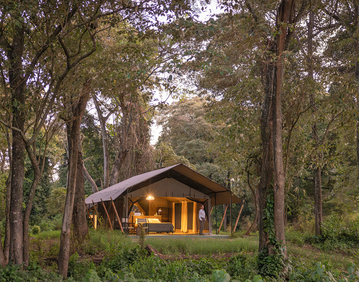 Exterior of guest tent at Kitich Forest Camp