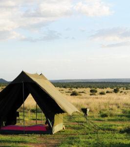 Tent on multi-day hike with Karisia Walking Safaris.