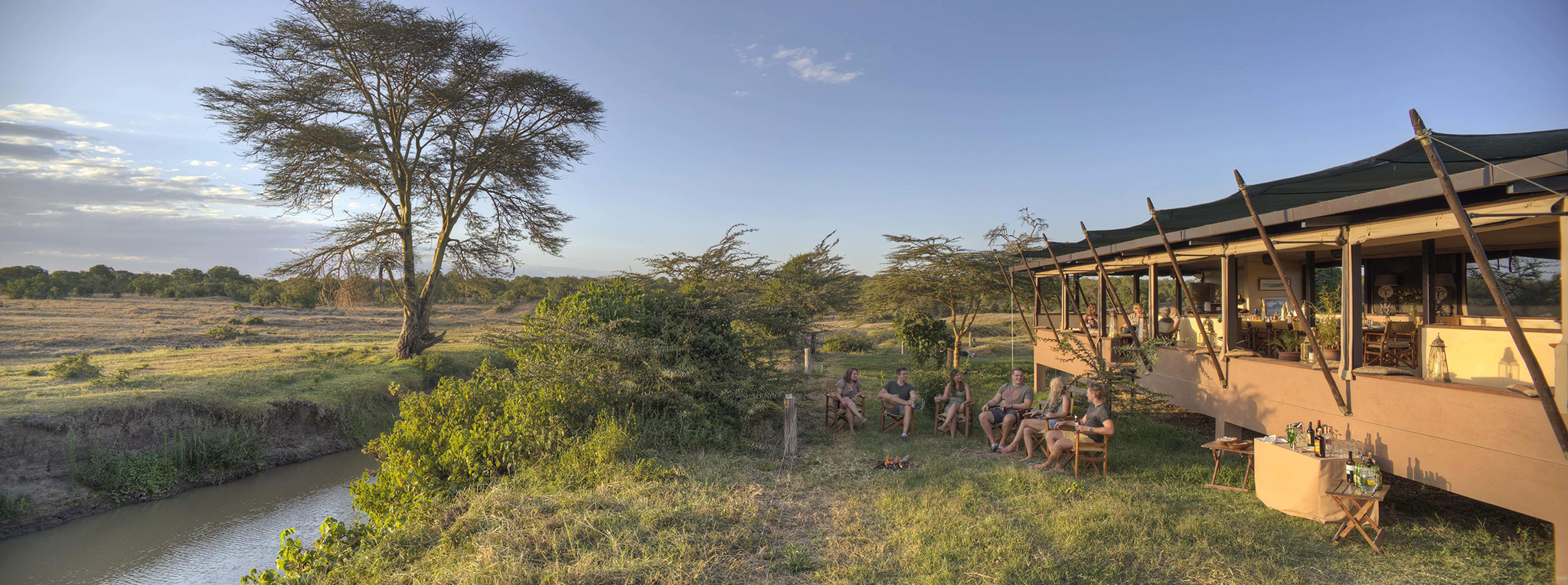 The main area of Ol Pejeta Bush Camp one of the camps on our luxury Kenya fly-in safari.
