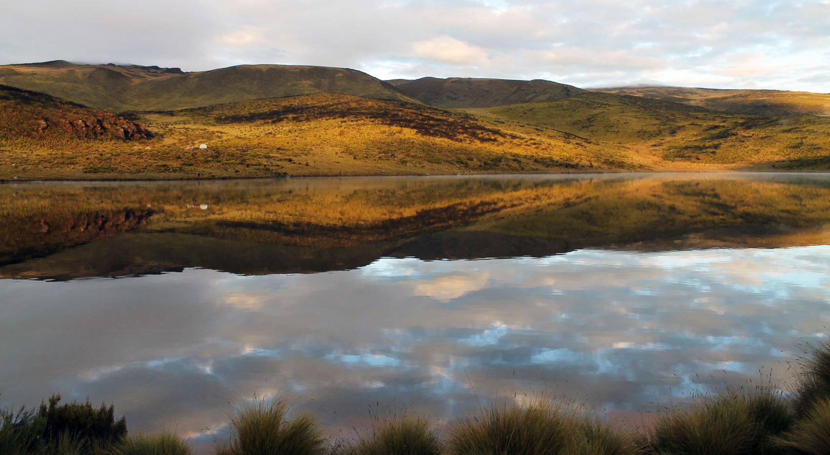Mt Kenya, a landscape picture of a farytale Lake. Mt Kenya, a landscape picture of a farytale Lake.