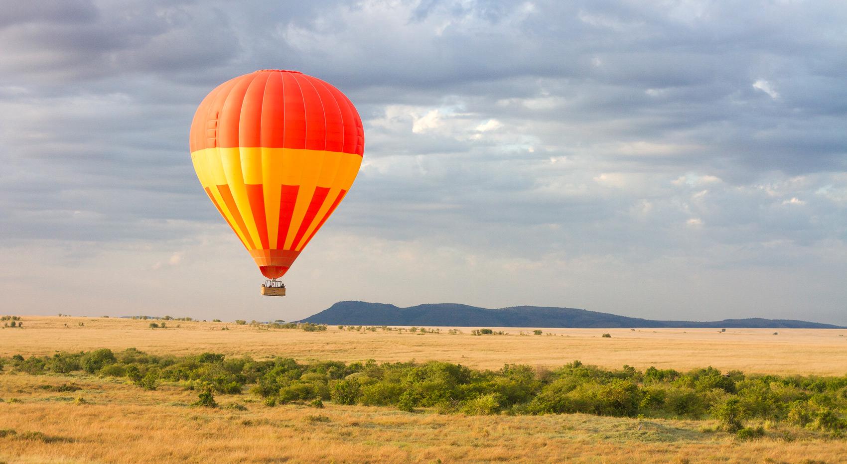 A Balloon floating over the Masai Mara, a Kenya safari cost well worth the experience.