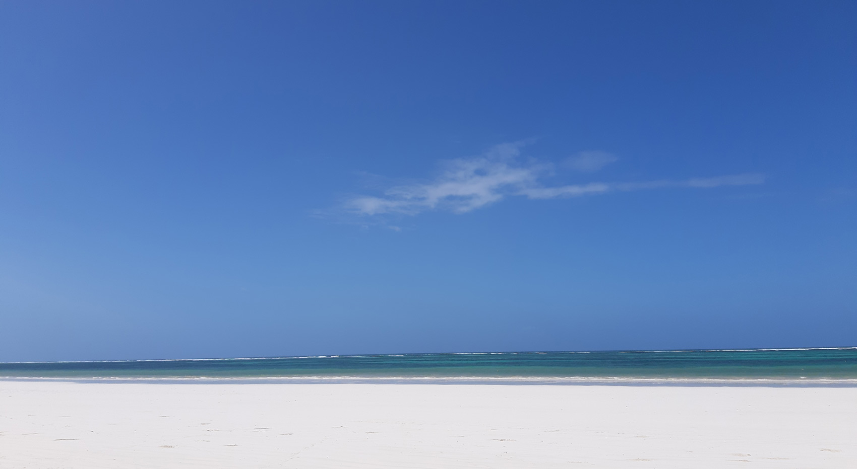 The white sand beaches of Diani in Kenya.
